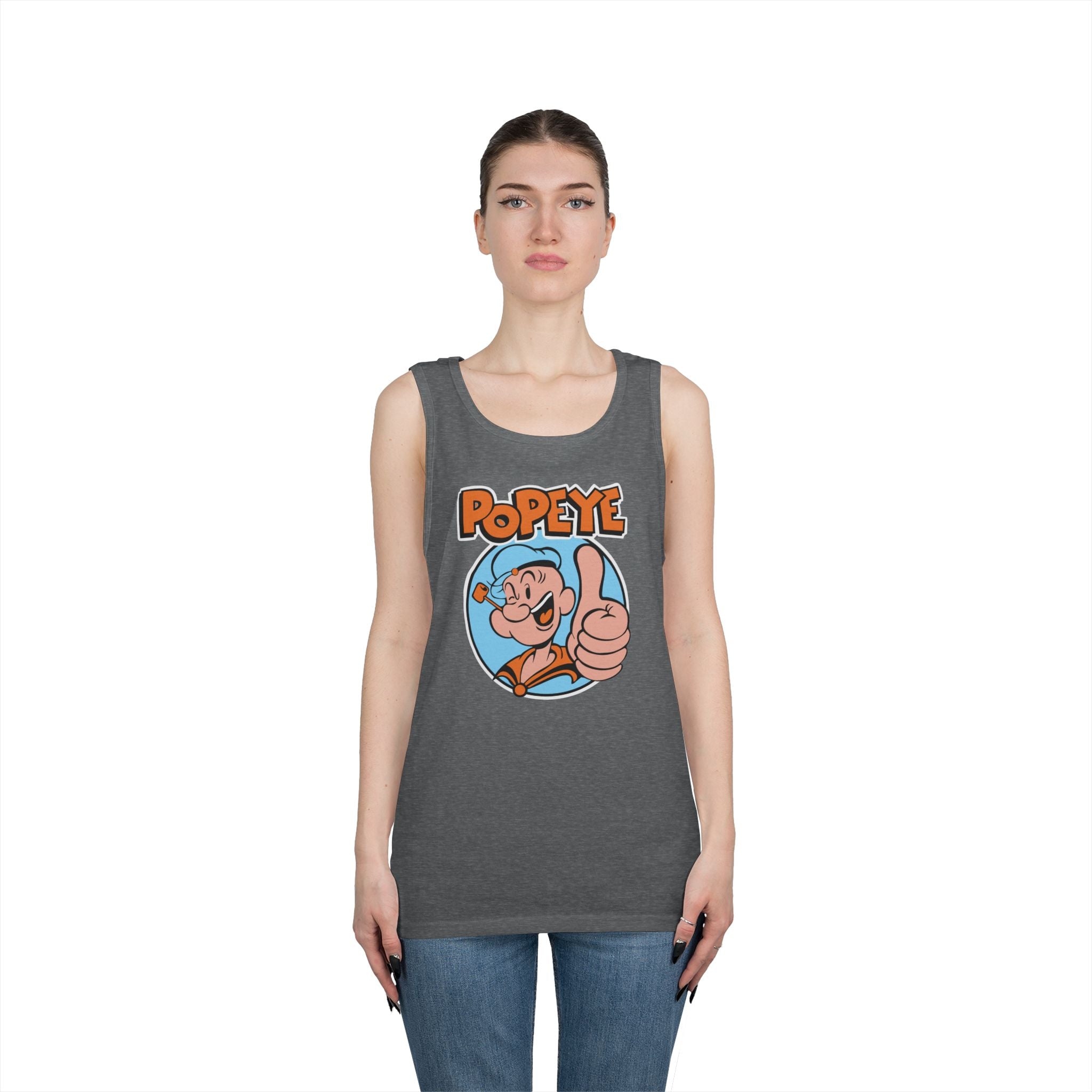 Popeye Thumbs Up Tank Top — Retro Cartoon Muscle Sailor Tee
