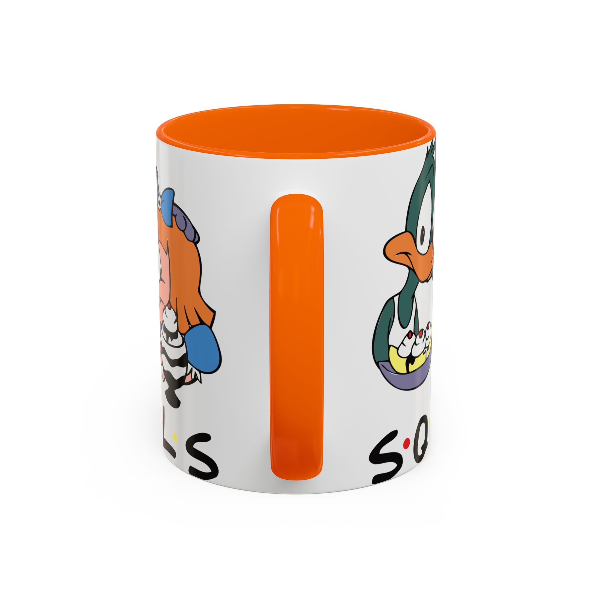 Friends Cartoon Coffee Mug — 'Squad Goals' Accent Ceramic Mug (11/15 oz)
