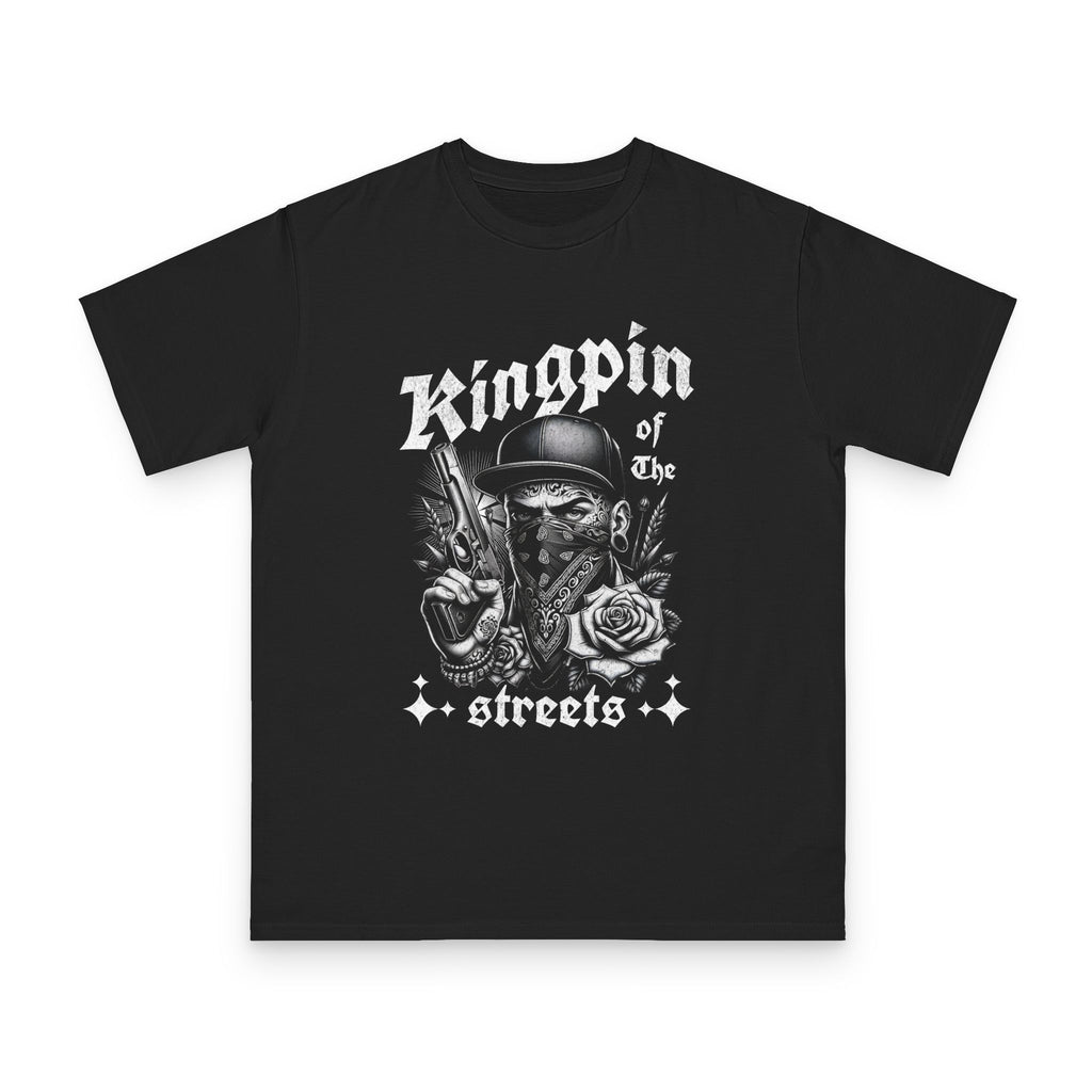 Kingpin of the Streets T-Shirt — Urban Biker Gang Skull Design