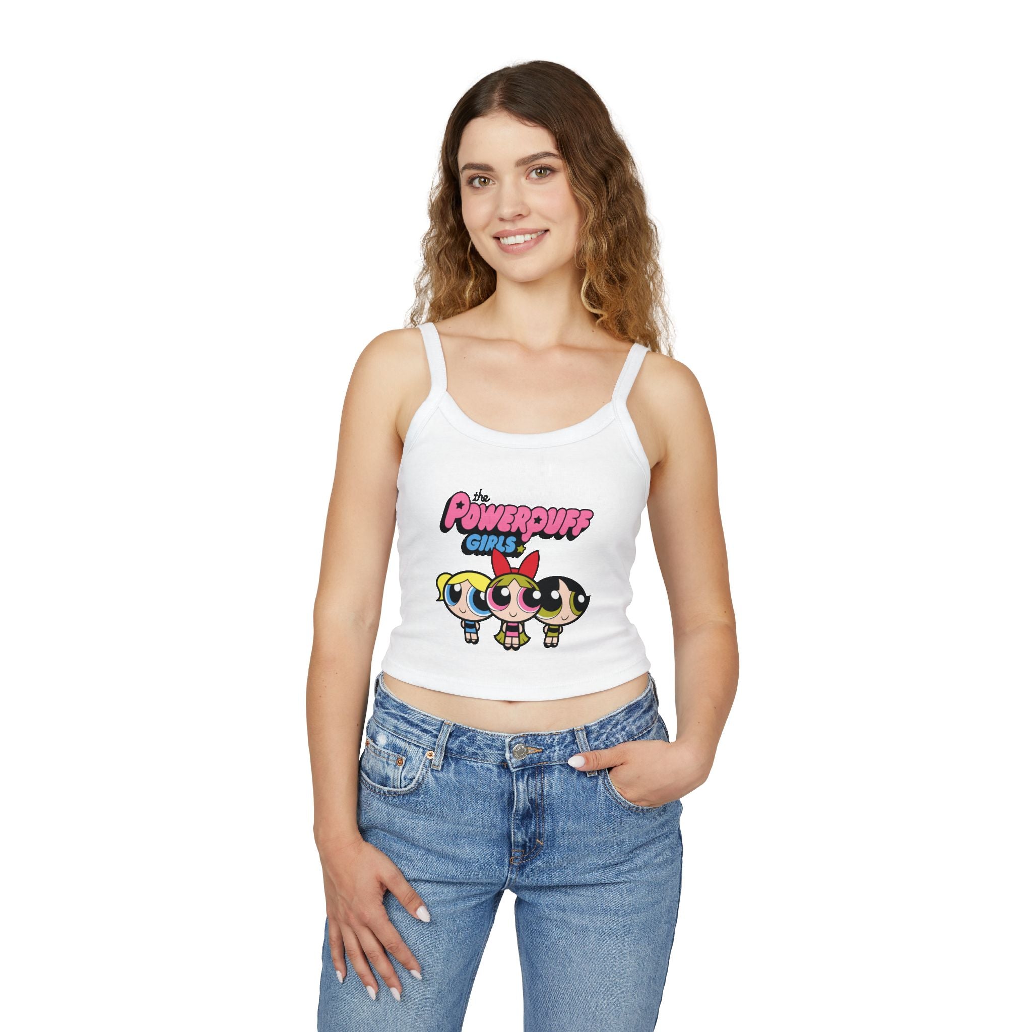 Powerpuff Girls Crop Tank Top — Cute Retro Cartoon Graphic