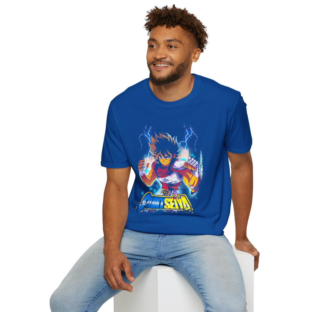 Electric Anime Fighter T-Shirt — Lightning Power Graphic Tee