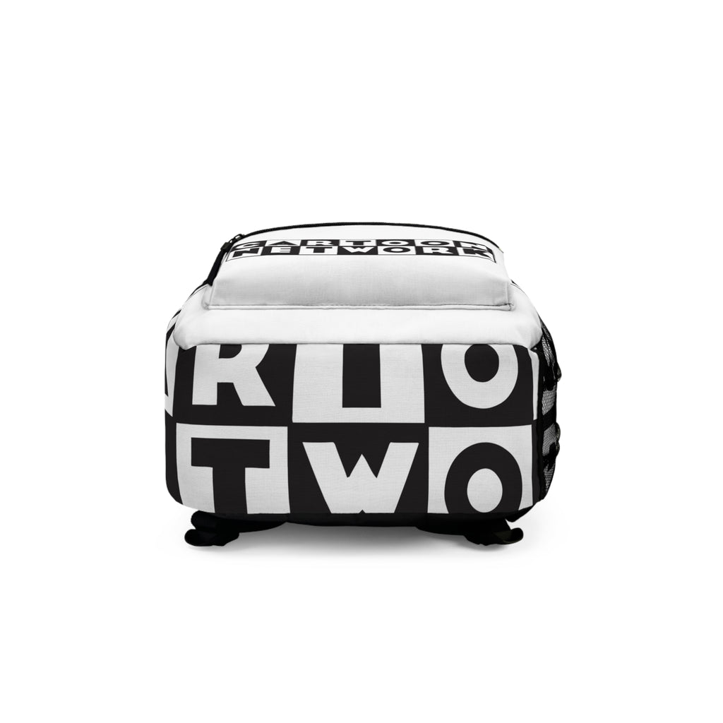 Cartoon Network Black & White Logo Backpack — Retro TV Logo School Bag
