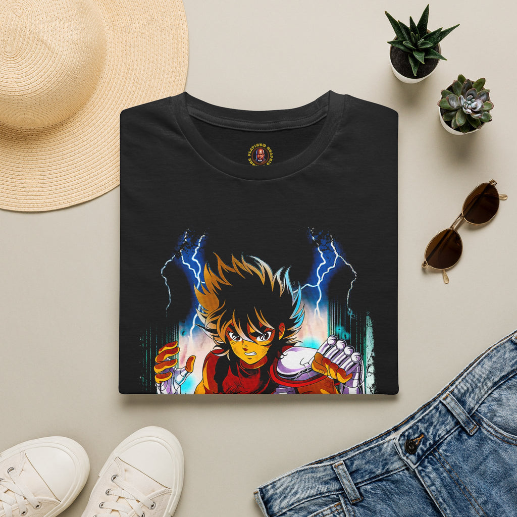 Electric Anime Fighter T-Shirt — Lightning Power Graphic Tee