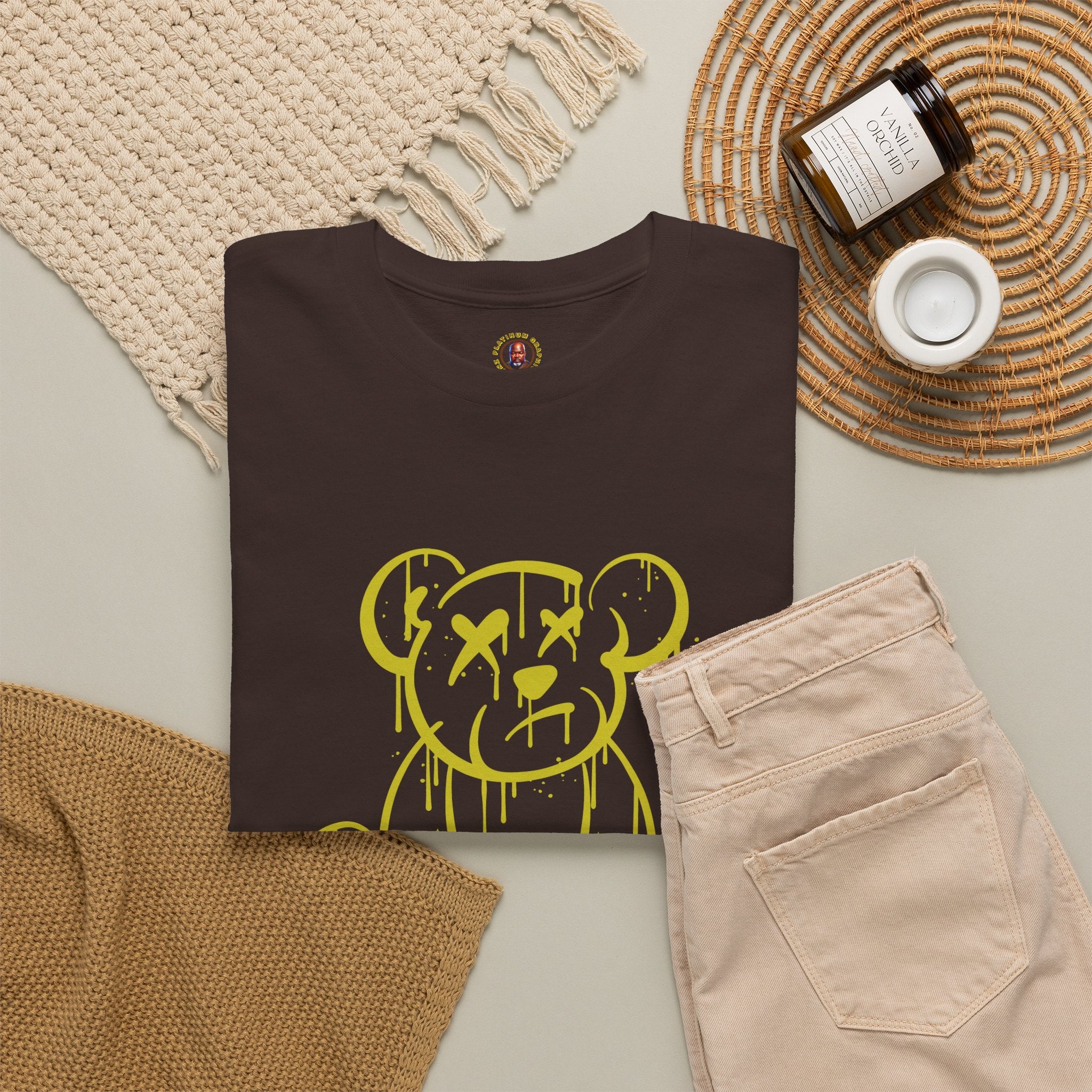 Graphic Tee - Dripping Teddy Bear "ZERO" Streetwear Shirt
