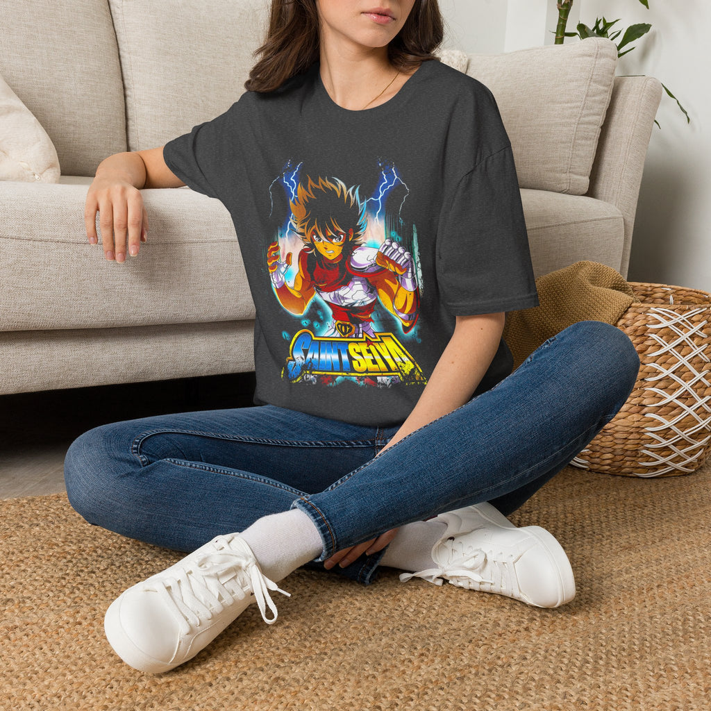 Electric Anime Fighter T-Shirt — Lightning Power Graphic Tee