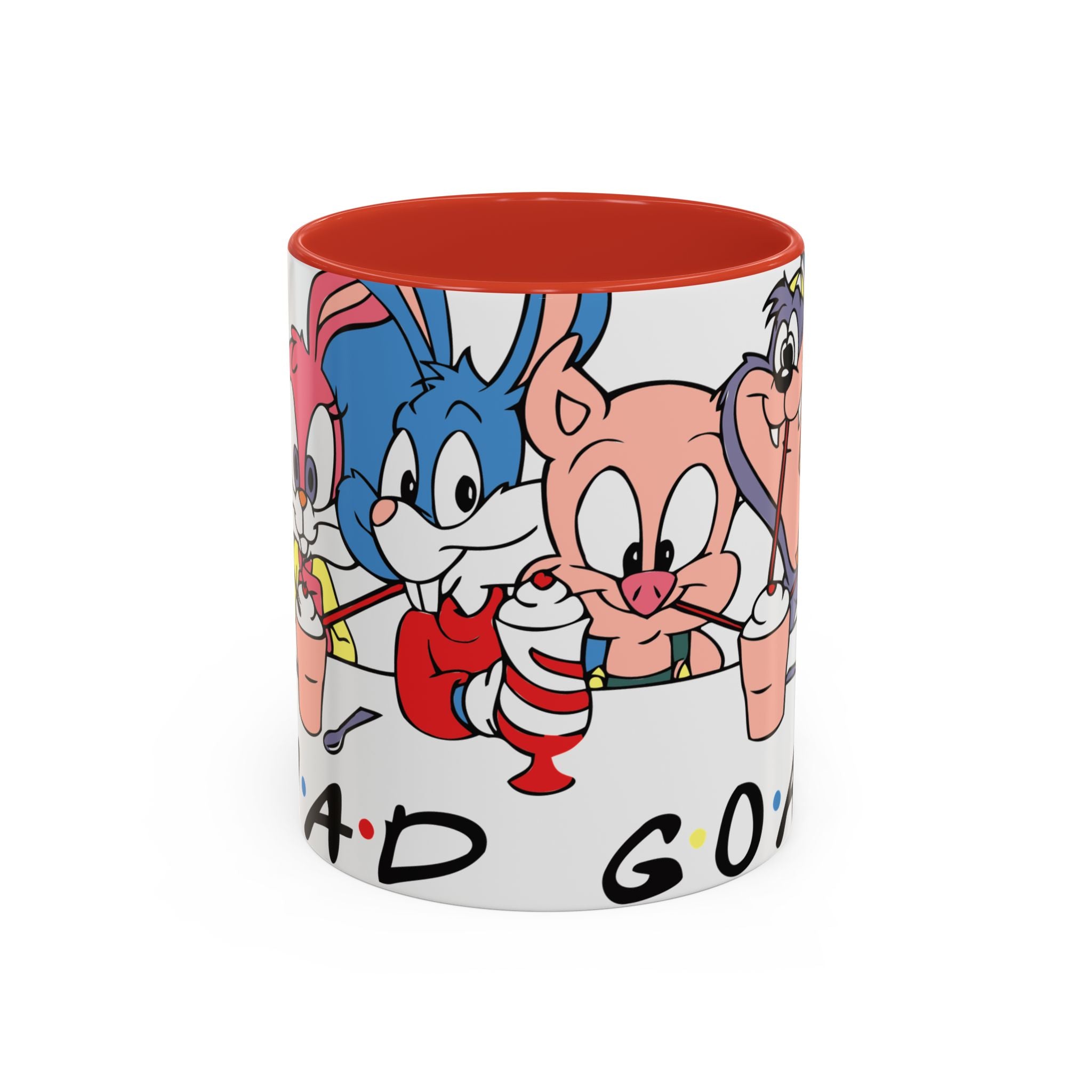 Friends Cartoon Coffee Mug — 'Squad Goals' Accent Ceramic Mug (11/15 oz)