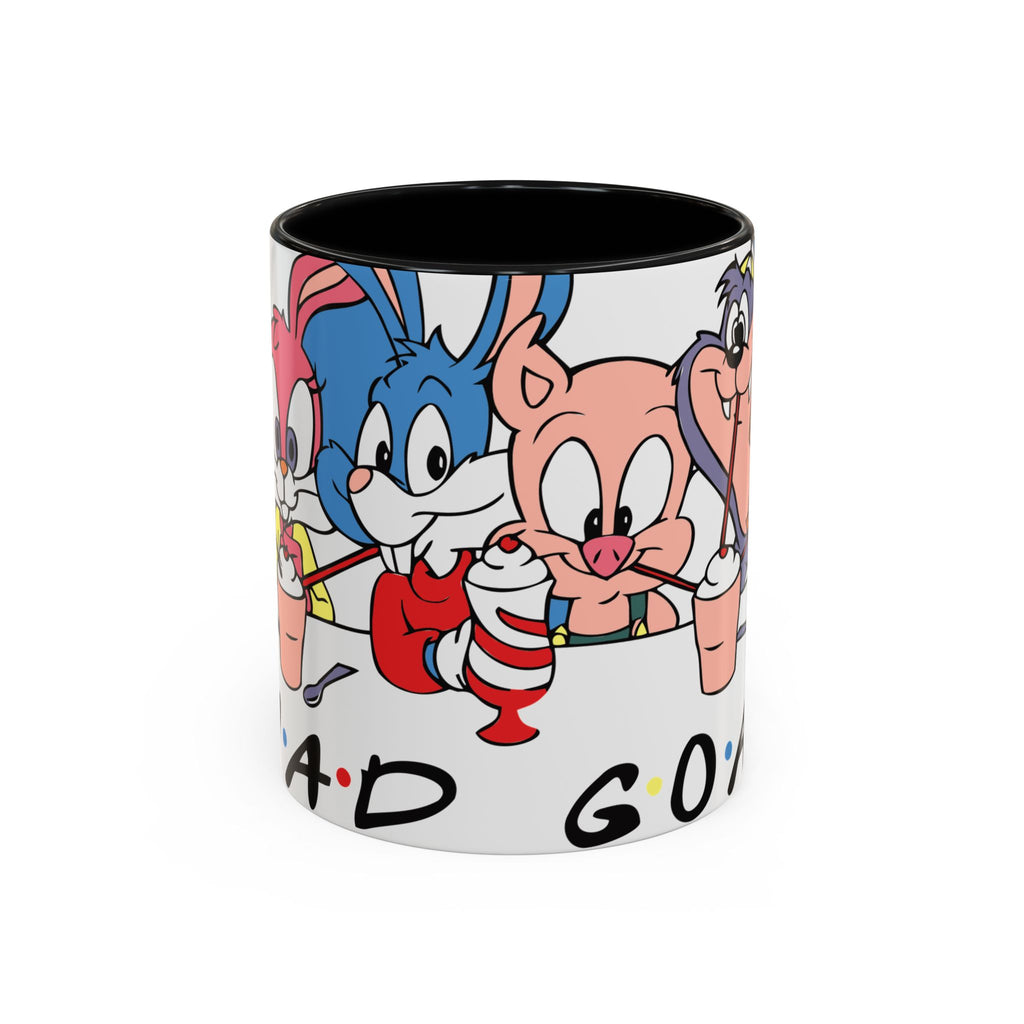 Friends Cartoon Coffee Mug — 'Squad Goals' Accent Ceramic Mug (11/15 oz)