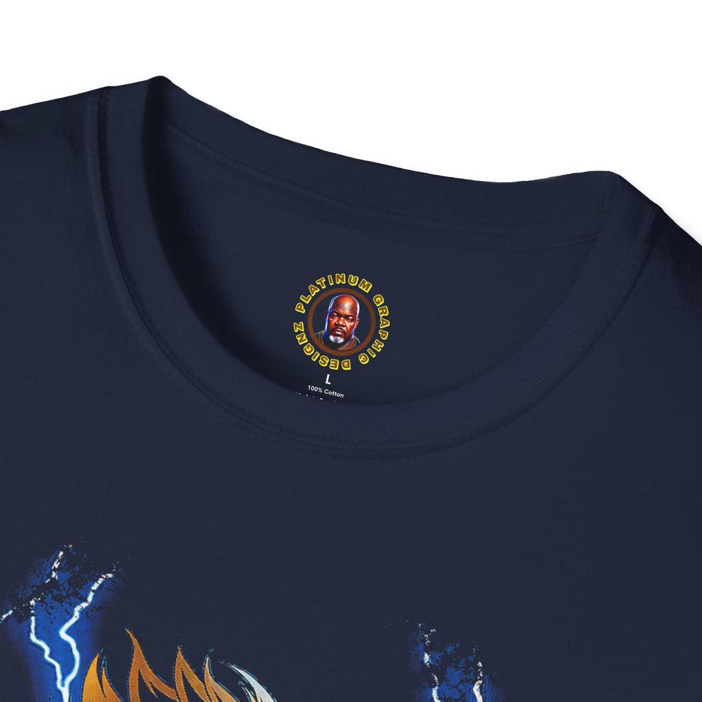 Electric Anime Fighter T-Shirt — Lightning Power Graphic Tee