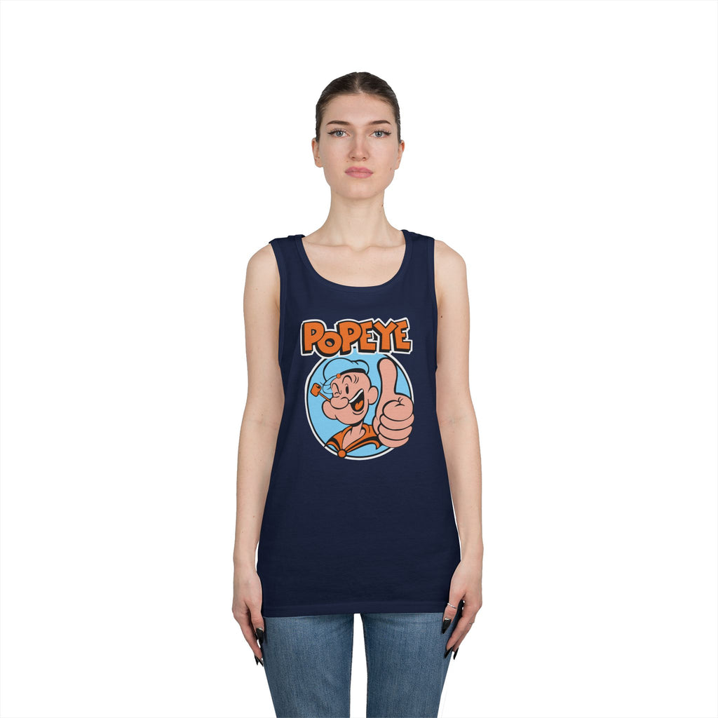 Popeye Thumbs Up Tank Top — Retro Cartoon Muscle Sailor Tee