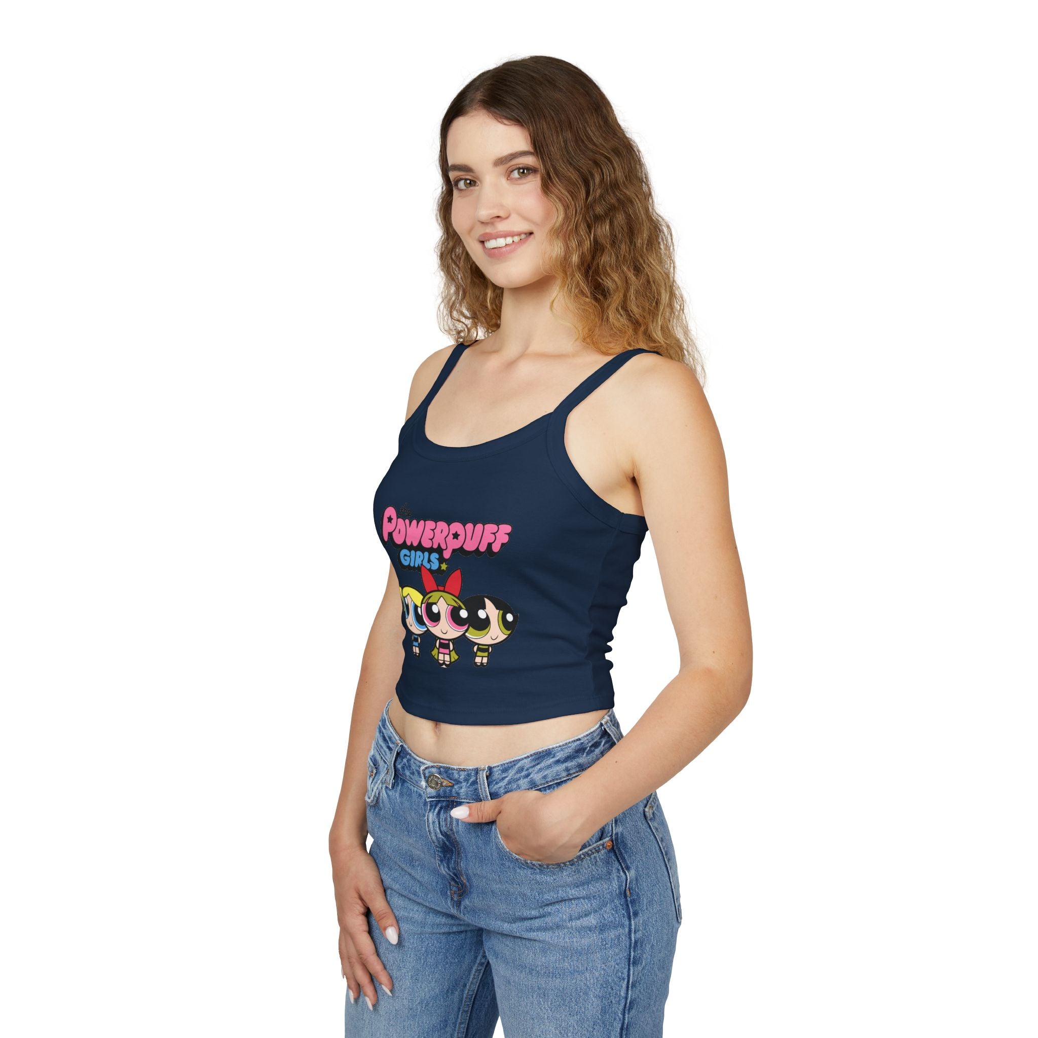 Powerpuff Girls Crop Tank Top — Cute Retro Cartoon Graphic