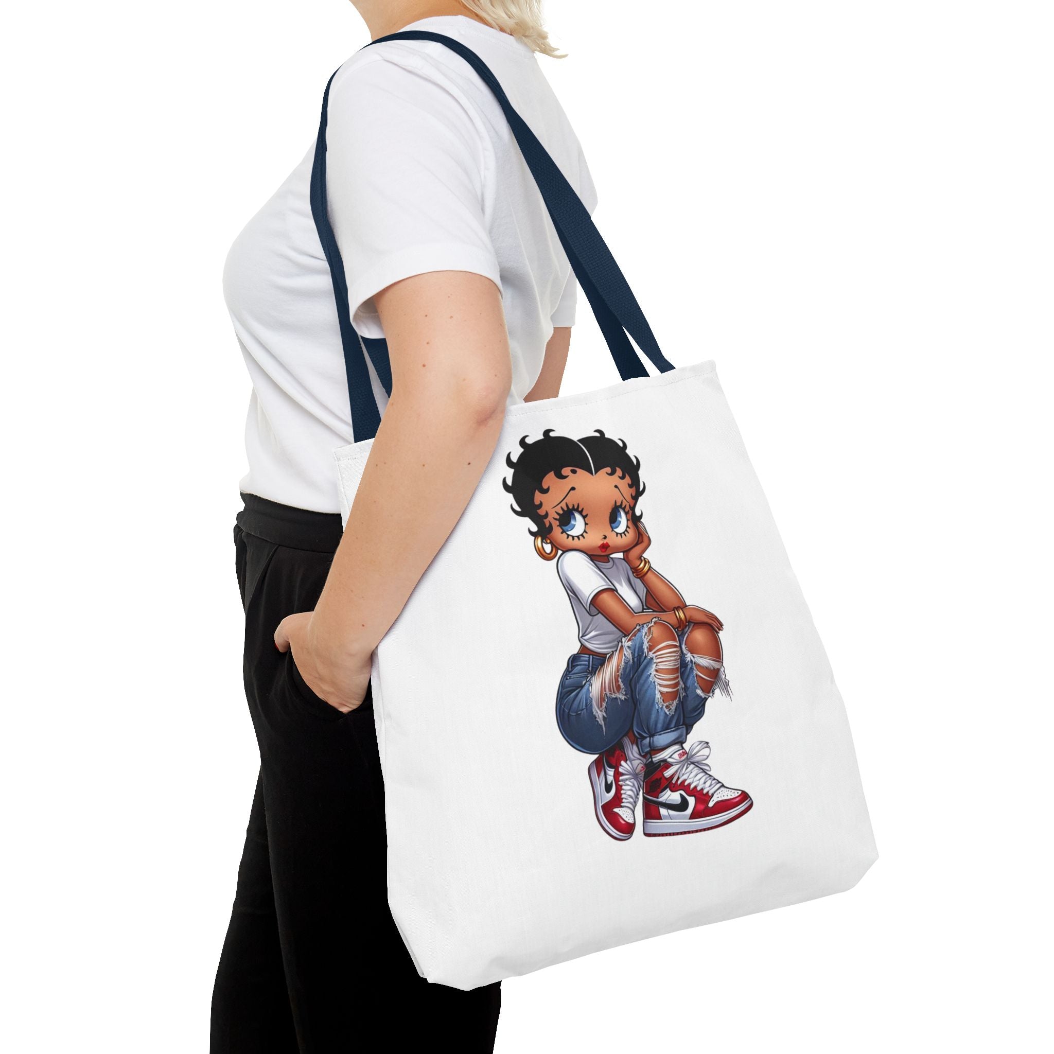Betty Boop Style Tote Bag — Retro Pin-Up Cartoon Design