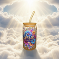 16oz Glass Tumbler With Inspirational Quote